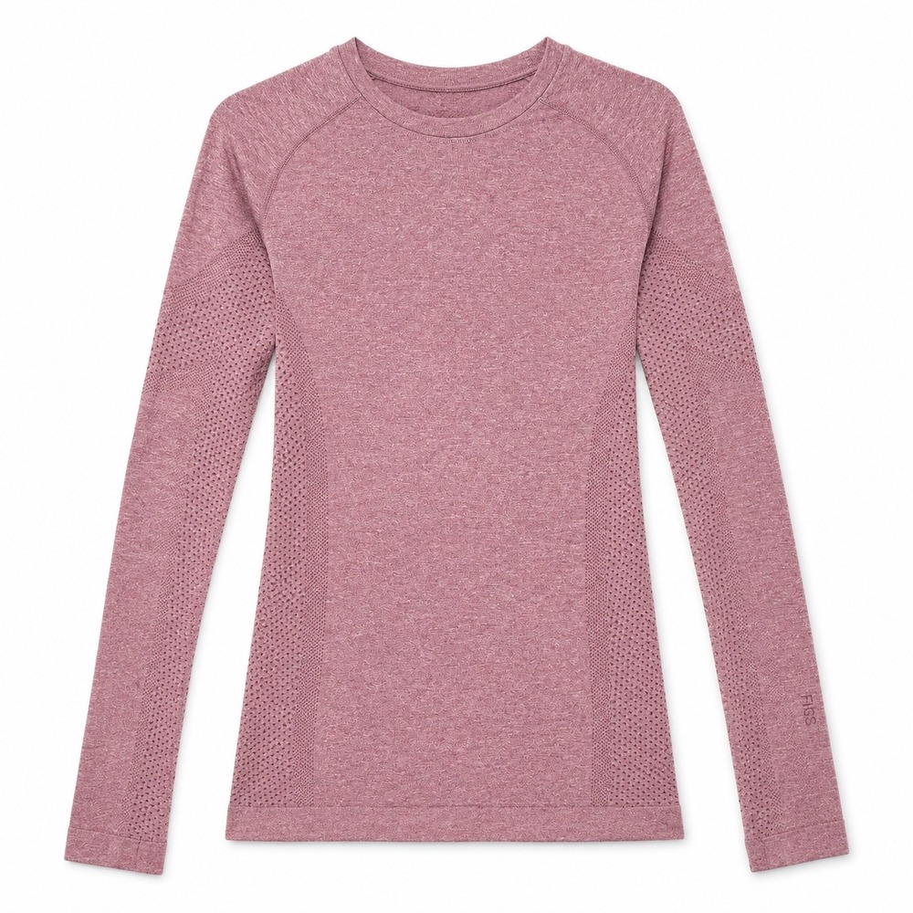 FIGS Underscrub Top M Dusty Rose Salta Seamless Long Sleeve Performance Nurse